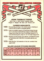 1981 Donruss John Tudor #457A Rookie