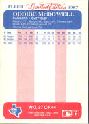 1987 Fleer Limited Edition Oddibe McDowell
