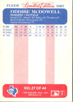 1987 Fleer Limited Edition Oddibe McDowell #27