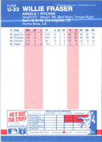 1987 Fleer Update Glossy Willie Fraser #U-33