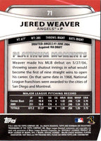 2010 Bowman Platinum Jered Weaver #71