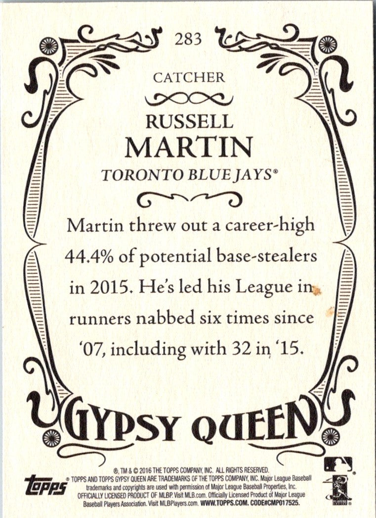 2016 Topps Gypsy Queen Russell Martin