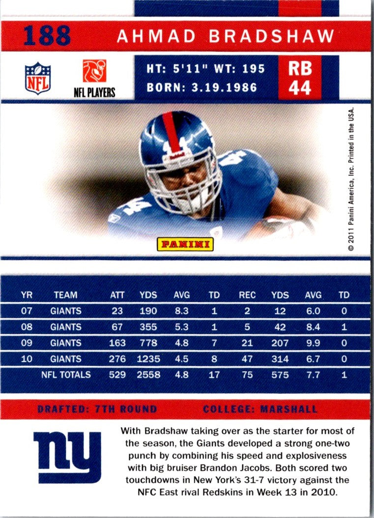 2011 Score Ahmad Bradshaw