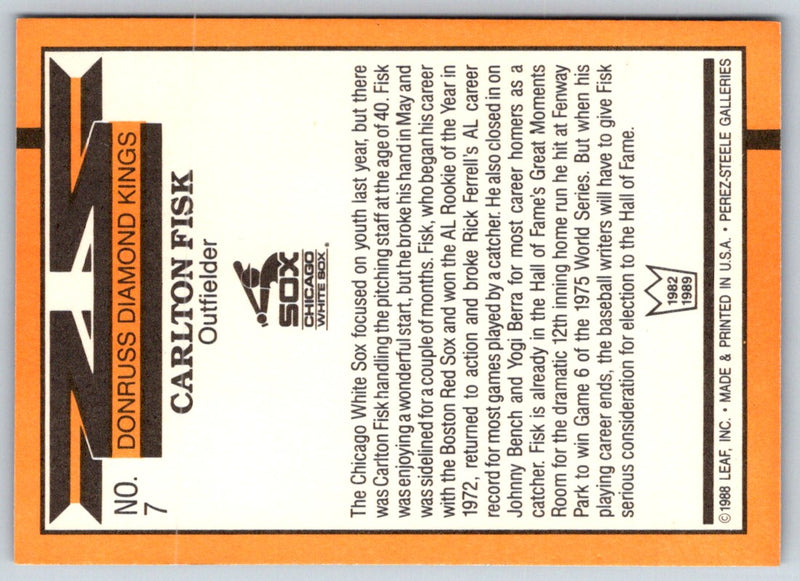 1989 Donruss Diamond Kings Carlton Fisk