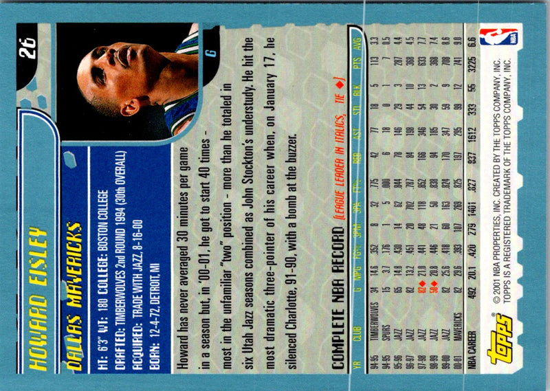 2001 Topps Howard Eisley