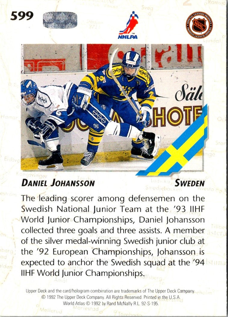 1992 Upper Deck Daniel Johansson