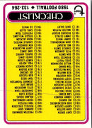 1980 Topps Checklist 133-264