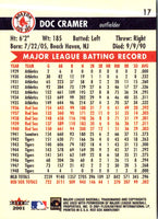 2001 Fleer Boston Red Sox 100th Anniversary Doc Cramer #17