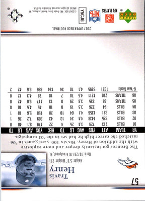 2007 Upper Deck Travis Henry #57