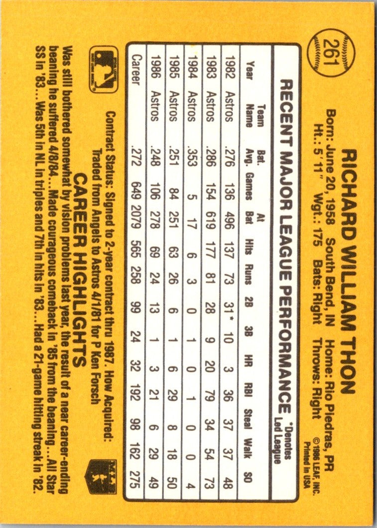1987 Donruss Dickie Thon