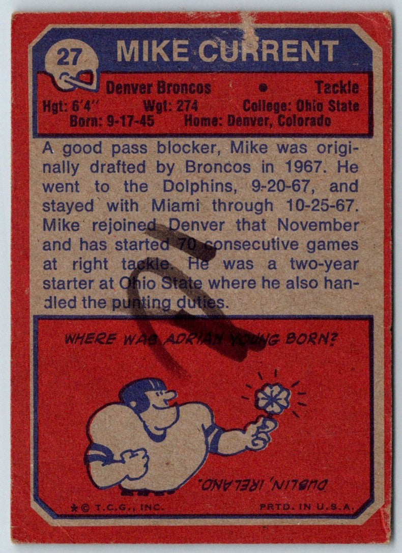 1973 Topps Mike Current