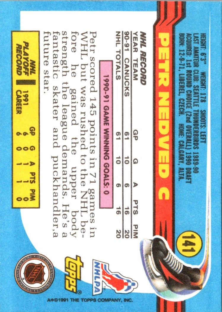 1991 Topps Petr Nedved