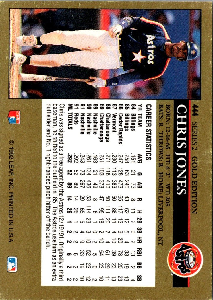 1992 Leaf Black Gold Chris Jones