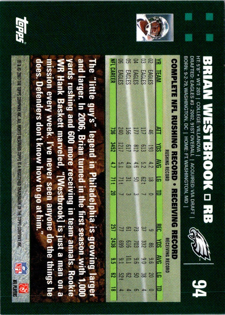 2007 Topps Brian Westbrook