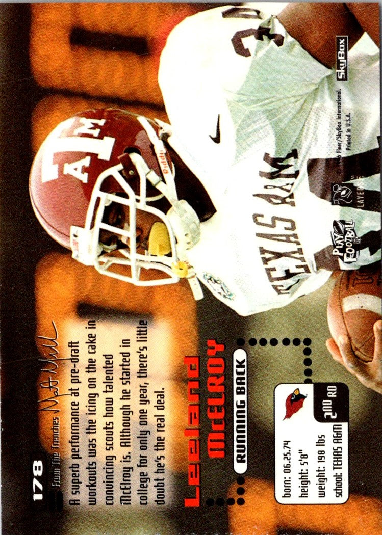 1996 SkyBox Impact Leeland McElroy