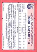 1991 Topps Traded Todd Taylor