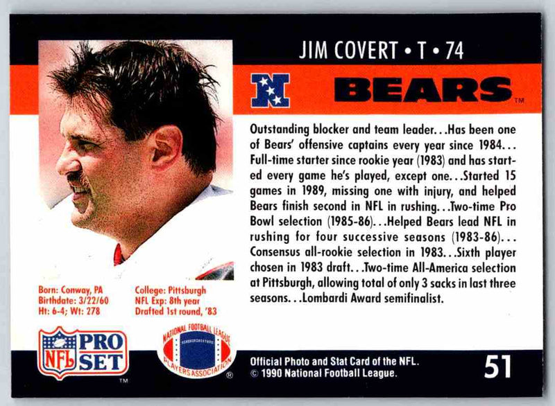 1990 Pro Set Jim Covert