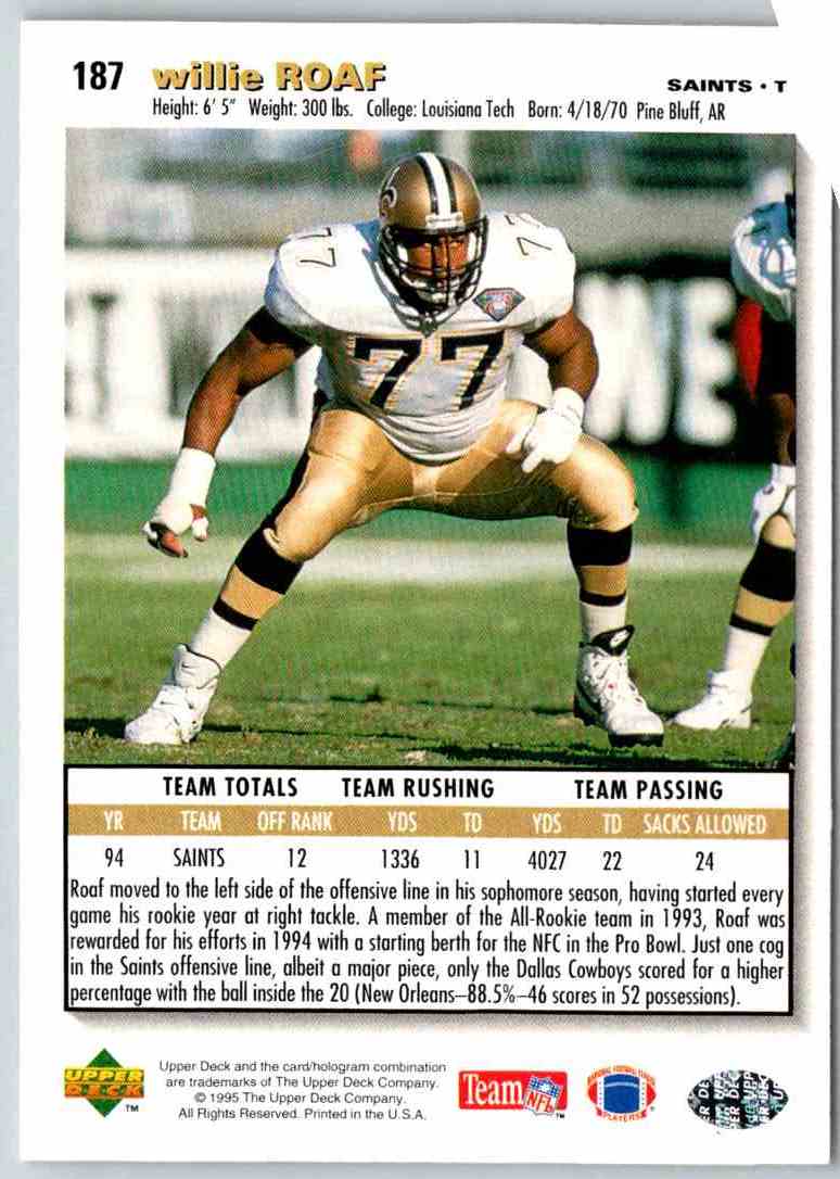 1995 Upper Deck Willie Roaf