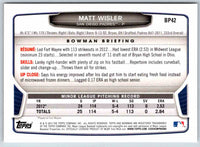 2013 Bowman Matt Wisler #BP42