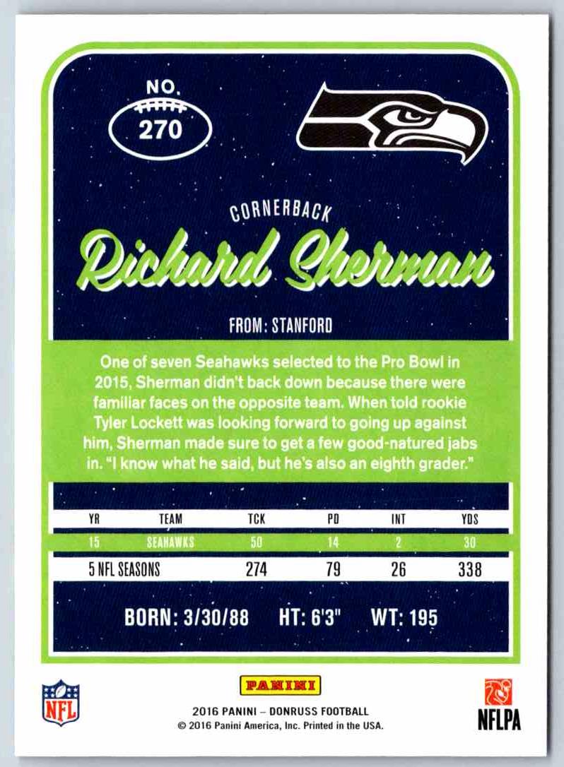 2016 Donruss Richard Sherman