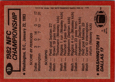 1982 Topps NFC Championship #6 EX