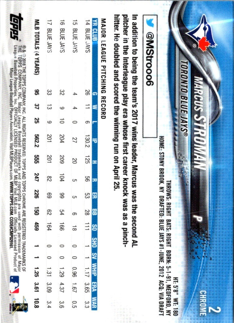 2018 Topps Chrome Marcus Stroman