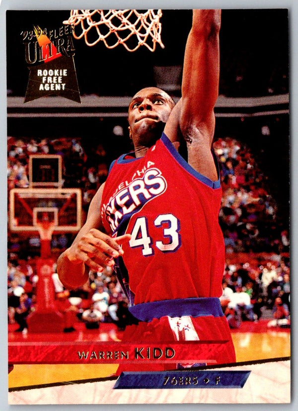 1993 Ultra Warren Kidd #313 Rookie