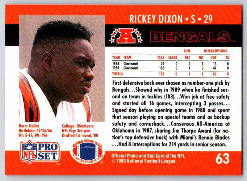 1990 Pro Set Rickey Dixon