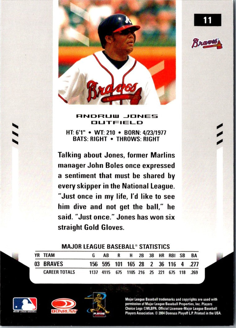 2004 Leaf Certified Materials Andruw Jones