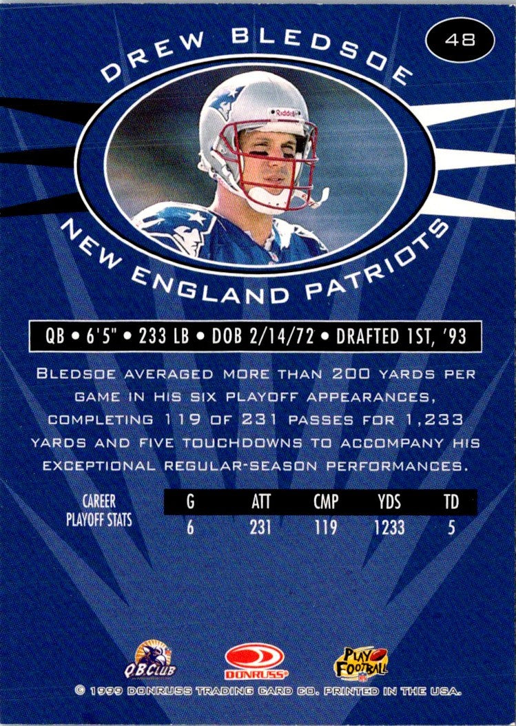 1999 Donruss Preferred QBC Drew Bledsoe