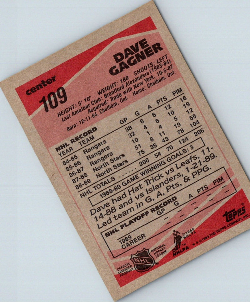 1989 Topps Dave Gagner
