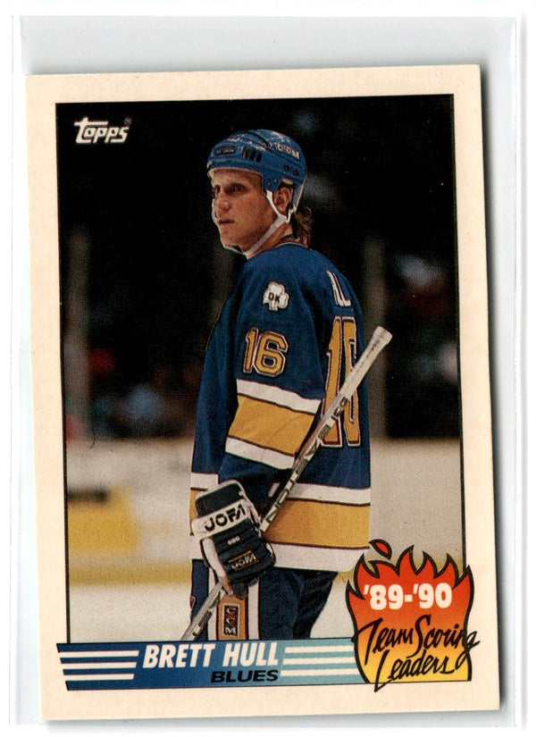 1990 Topps Team Scoring Leaders Brett Hull #2