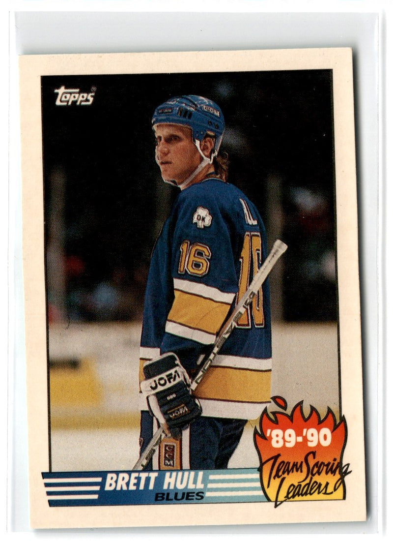 1990 Topps Team Scoring Leaders Brett Hull