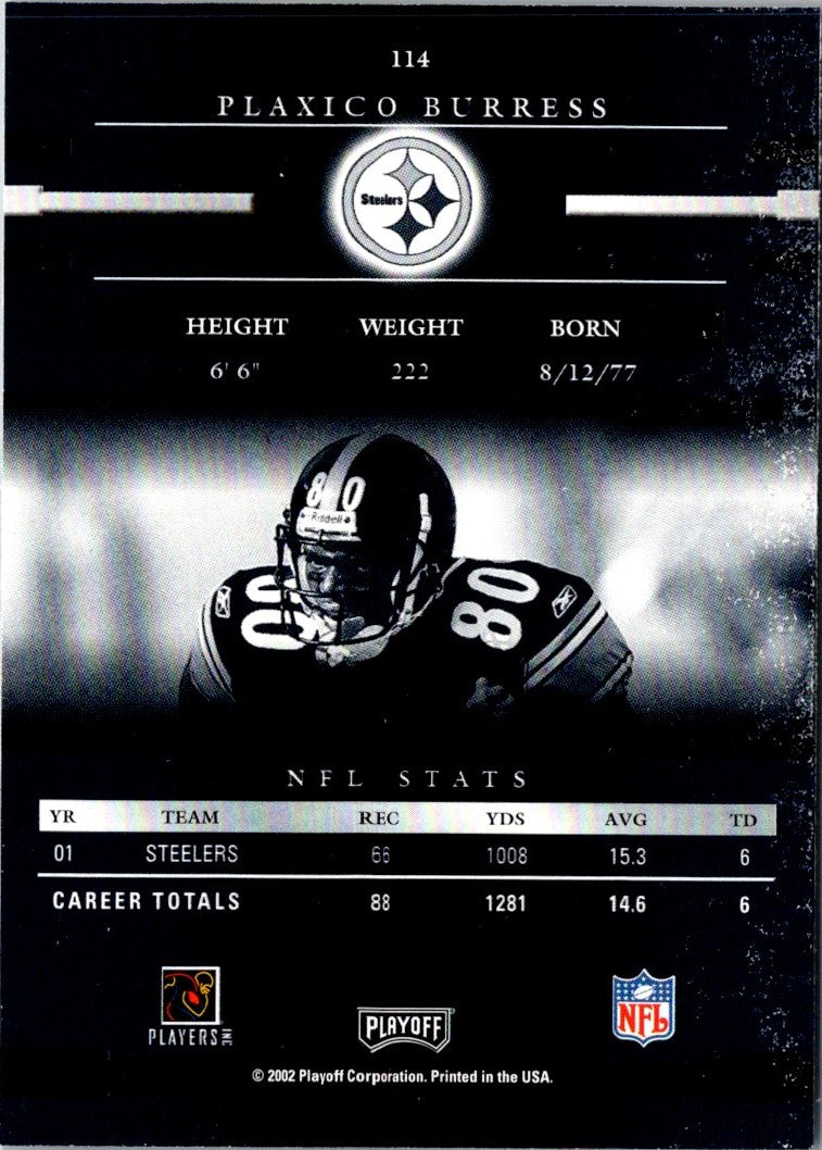 2002 Playoff Prestige Plaxico Burress