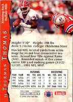 1993 Pro Set Power Thurman Thomas #34