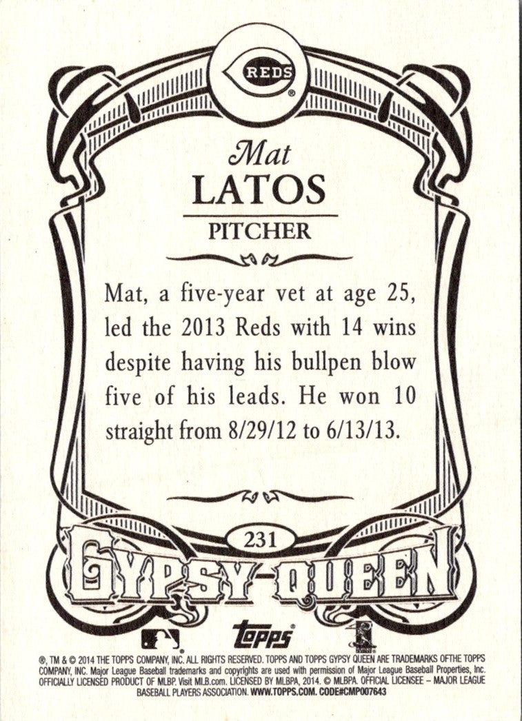 2014 Topps Gypsy Queen Mat Latos