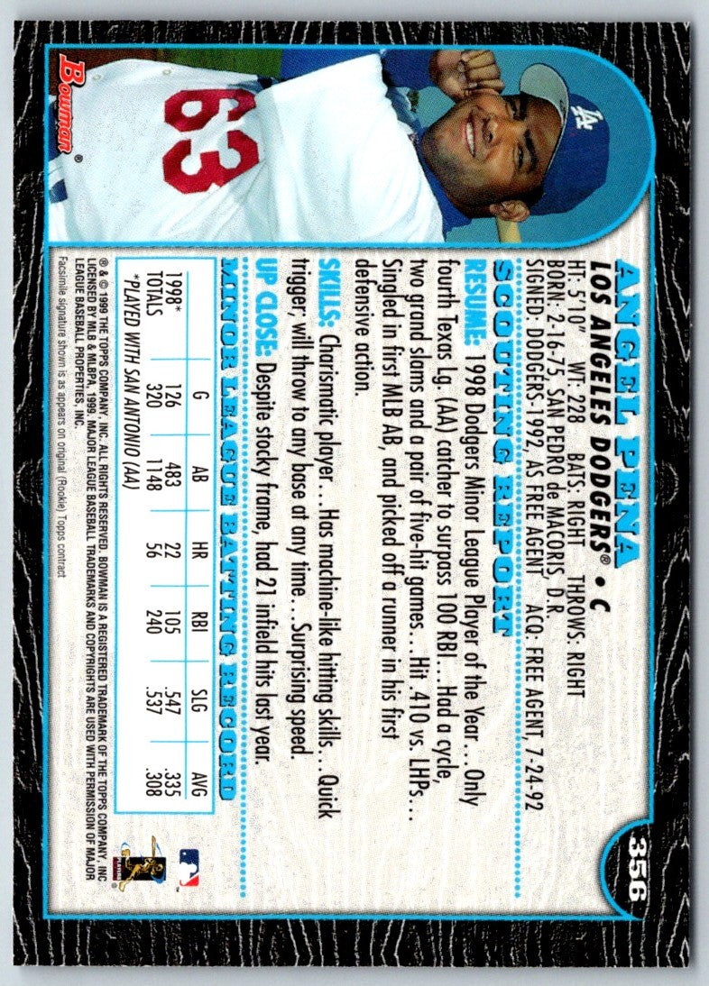 1999 Bowman Angel Pena