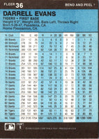 1986 Fleer Star Stickers Darrell Evans #36