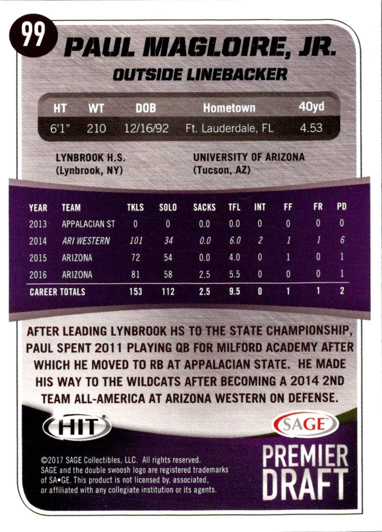 2017 SAGE HIT Paul Magloire Jr.