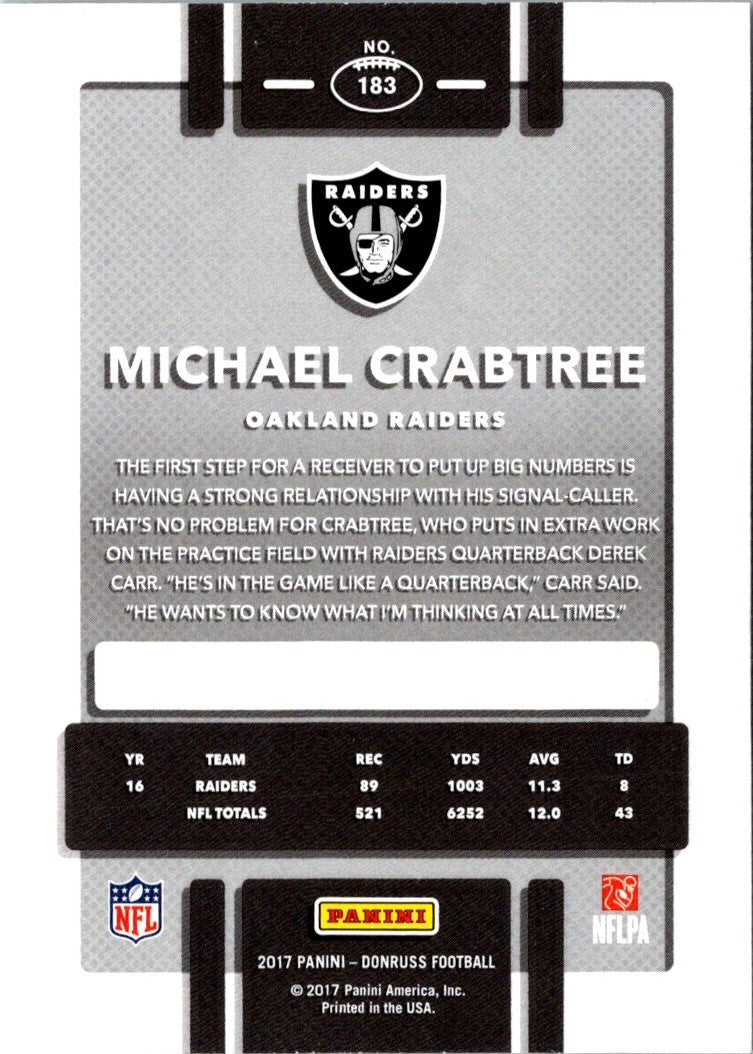 2017 Donruss Michael Crabtree