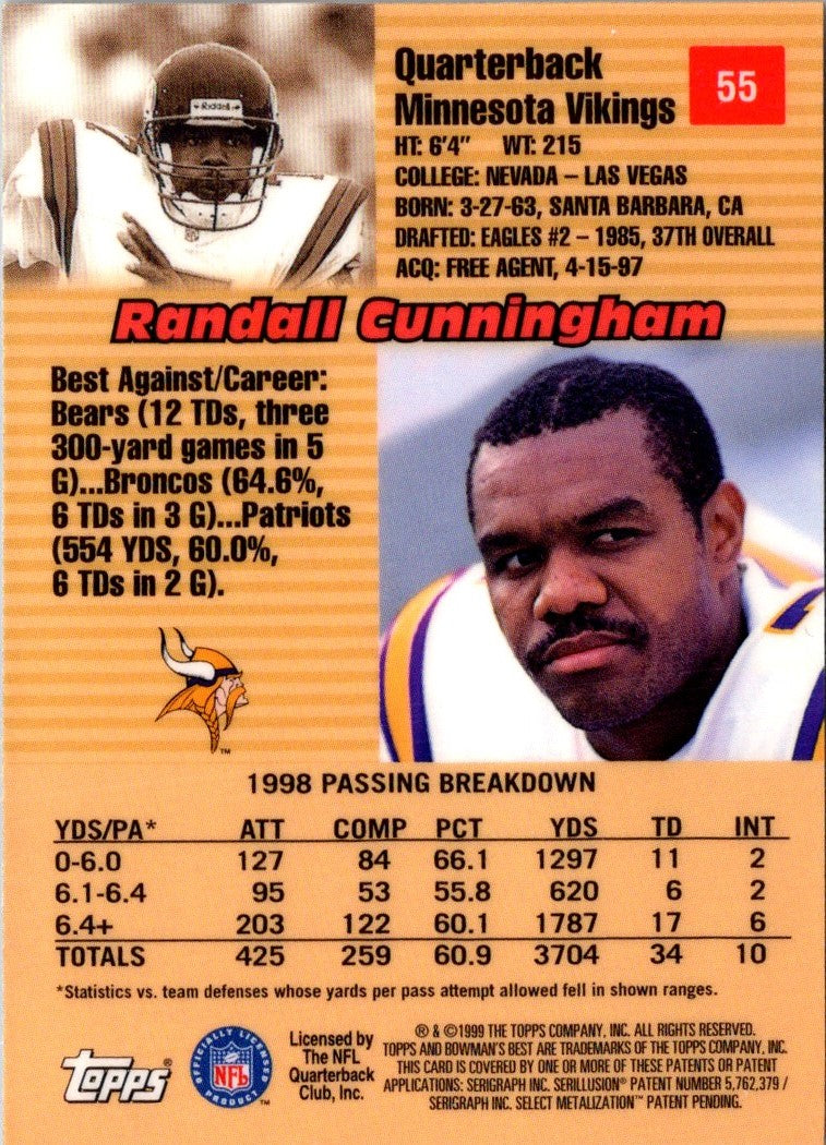 1999 Bowman's Best Randall Cunningham