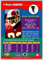 1994 Score Ricky Sanders #38
