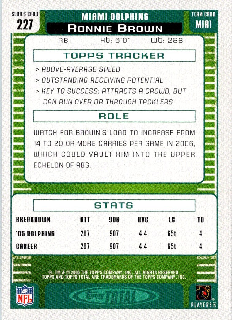 2006 Topps Total Ronnie Brown