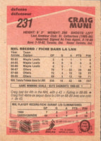 1989 O-Pee-Chee Craig Muni #231