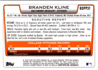 2012 Bowman Draft Picks & Prospects Chrome Branden Kline #BDPP37