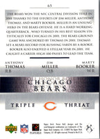 2002 Upper Deck Anthony Thomas/Jim Miller/Marty Booker #65