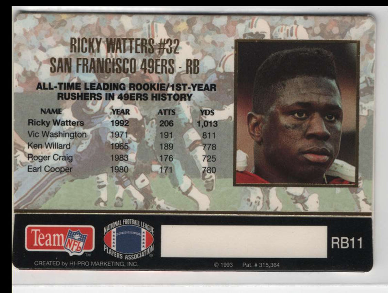 1992 Action Packed All-Madden Ricky Watters