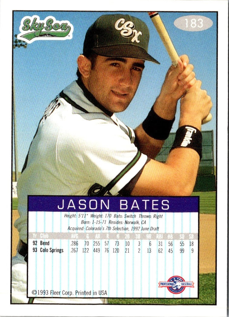 1993 Fleer Excel Jason Bates