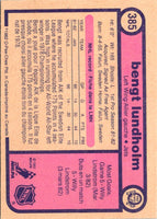 1982 O-Pee-Chee Bengt Lundholm #385 Rookie
