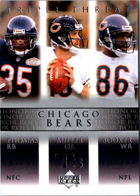 2002 Upper Deck Anthony Thomas/Jim Miller/Marty Booker #65